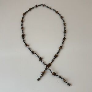 Elegant Brown Beaded Necklace